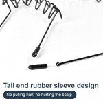 2 Pack Non-Slip Metal Hair Bands - Black