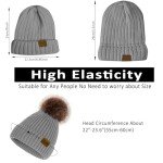 Cozy Light Gray Knitted Beanie with Pom