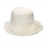 Trendy Wide Brim Cotton Sun Hat for Women