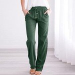Women’s Loose Fit Cotton Linen Beach Pants