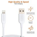 USB-A to Lightning Charger Cable - 2 Pack