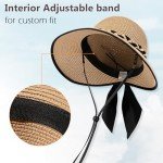 Women's Foldable Straw Beach Hat - UPF 50+