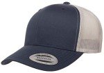 Navy/Silver Retro Trucker Cap by Yupoong