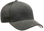 Dark Grey Flexfit Melange Trucker Cap, Large/XL