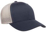 Navy/Silver Retro Trucker Cap by Yupoong