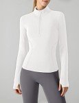 Women's Lightweight Cropped Workout Half Zip Jacket