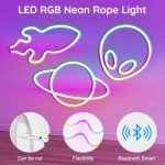 16.4Ft Flexible Neon Rope Lights with App Control
