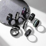 9Pcs Stainless Steel Fidget Rings Set for Everyone