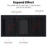 Men's Slim RFID Trifold Wallet with ID Window
