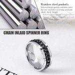 9Pcs Stainless Steel Fidget Rings Set for Everyone