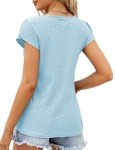 Trendy Women's Summer V-Neck Petal Sleeve Top