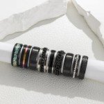 9Pcs Stainless Steel Fidget Rings Set for Everyone