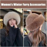 Cozy Women's Faux Fur Bucket Hat - Black