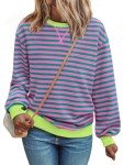 Chic Striped Crewneck Sweatshirts for Women