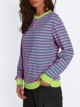 Chic Striped Crewneck Sweatshirts for Women