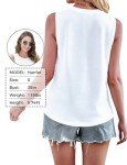 Women’s Casual Sleeveless Tank Top in White