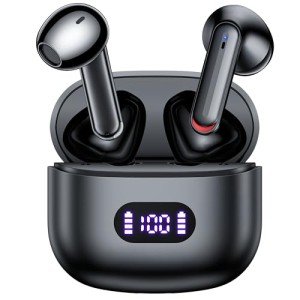 Bluetooth Wireless Earbuds with 60Hrs Playback Black