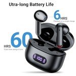 Bluetooth Wireless Earbuds with 60Hrs Playback Black