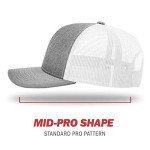 Heather Grey/White Adjustable Trucker Baseball Cap