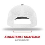 Heather Grey/White Adjustable Trucker Baseball Cap
