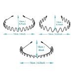 Men's 3-Pack Non-Slip Metal Hair Bands