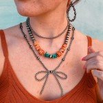 Navajo Pearl Bow Necklace for Cowgirls