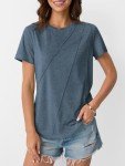 Stylish Navy Short Sleeve Women’s T-shirt