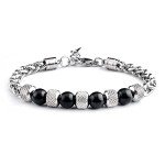 Natural Stone Beaded Bracelet for Men and Women