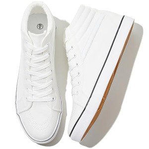 Men's White High-Top Canvas Sneakers under $10