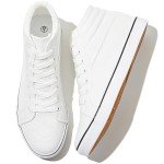 Men's White High-Top Canvas Sneakers under $10