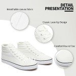 Men's White High-Top Canvas Sneakers under $10