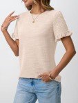 Women's Short Sleeve Ruffle T-Shirt Tops