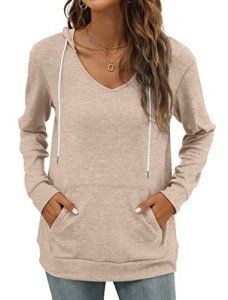 Chic V-Neck Long Sleeve Sweatshirt for Women