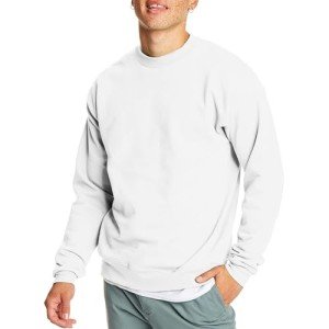 Hanes EcoSmart X-Large White Sweatshirt