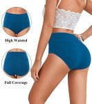 ASIMOON Women's Cotton High Waisted Underwear