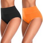 ASIMOON Women's Cotton High Waisted Underwear