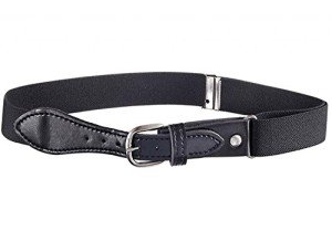 Kids Adjustable Elastic Stretch Belt - Black