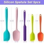 5-Piece Silicone Spatula Set - Non-Stick, Heat-Resistant