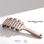 Boar Bristle Detangling Hair Brush – Gold