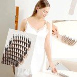 Boar Bristle Detangling Hair Brush – Gold