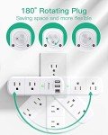 Rotating USB Surge Protector Outlet Extender