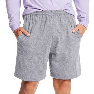 Hanes Men's Jersey Cotton Pocket Workout Shorts