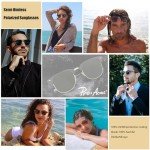 Sleek Polarized Semi-Rimless Sunglasses in Black/Gold