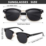 Sleek Polarized Semi-Rimless Sunglasses in Black/Gold