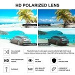 Sleek Polarized Semi-Rimless Sunglasses in Black/Gold