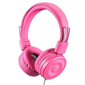 Kids Foldable Stereo Headphones with Tangle-Free Cord