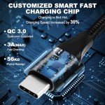 USB C to C Cable 3-Pack Fast Charging