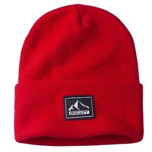 Bright Red Knit Cuffed Beanie for All Ages