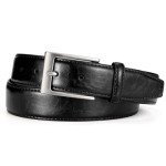 Men's Casual Black Leather Belt - Stylish & Versatile