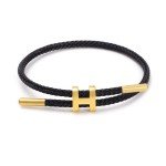 Adjustable Steel H-Shape Bracelet for Everyone